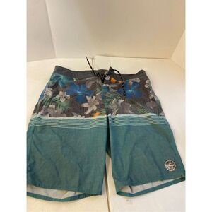 O’Neil‎ board swim shorts 33 Tropical Flowers rn#85773 cargo pocket